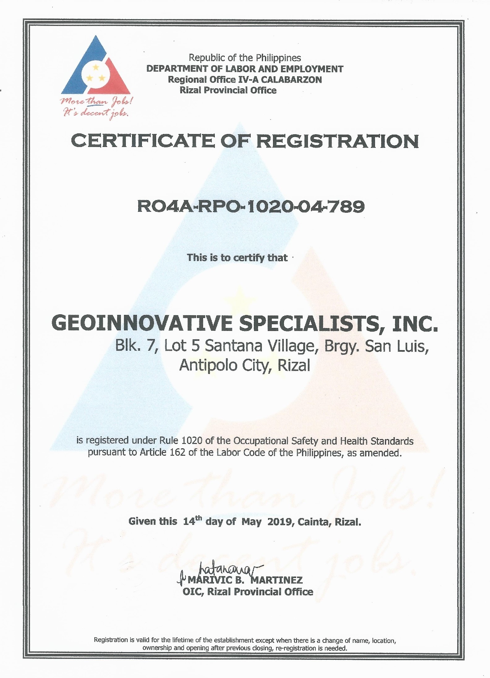 Geoinnovative Specialists Inc.